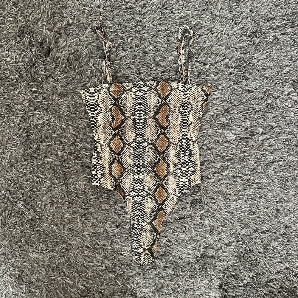 Shein - snake print bodysuit NWOT